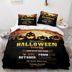 Halloween Decor Bedding Set Quilt Cover Room Decoration (Online Order Only)