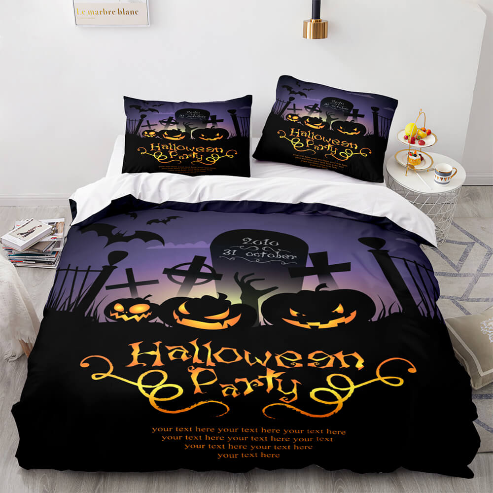Halloween Decor Bedding Set Quilt Cover Room Decoration (Online Order Only)