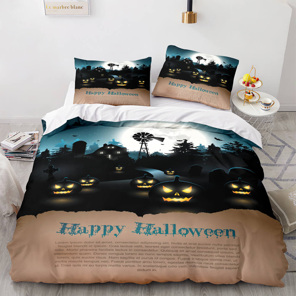 Halloween Decor Bedding Set Quilt Cover Room Decoration (Online Order Only)