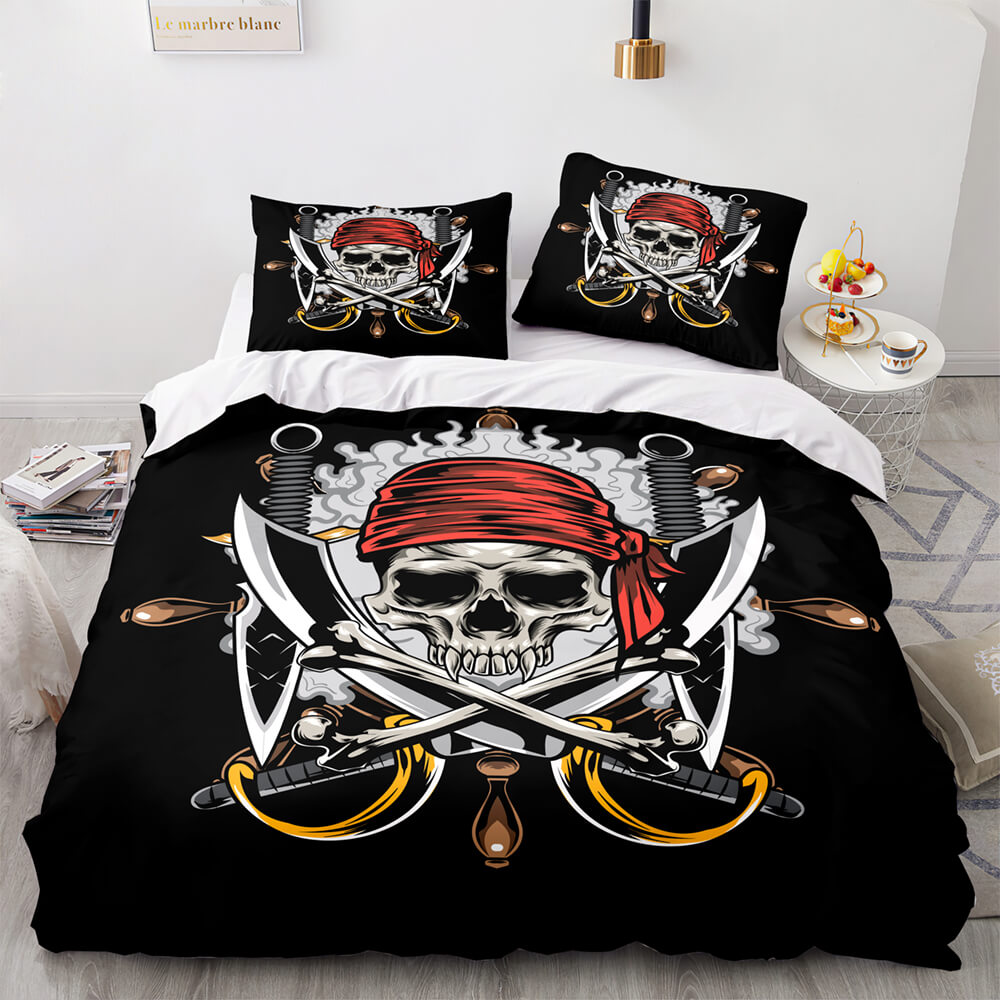 Halloween Horror Skeleton Skull Bedding Sets Quilt Covers Without Filler (Online Order Only)