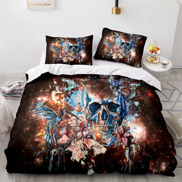 Halloween Horror Skeleton Skull Bedding Sets Quilt Covers Without Filler (Online Order Only)