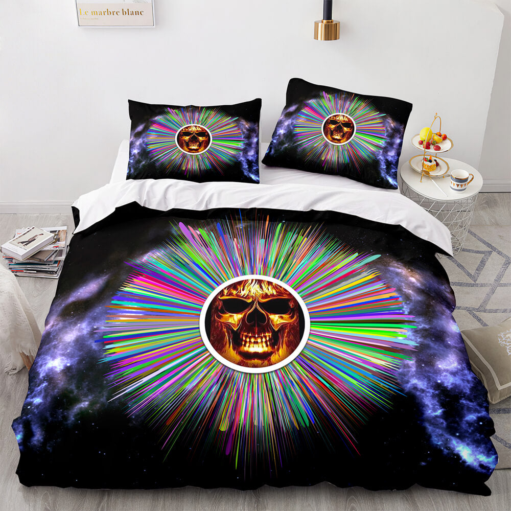 Halloween Horror Skeleton Skull Bedding Sets Quilt Covers Without Filler (Online Order Only)