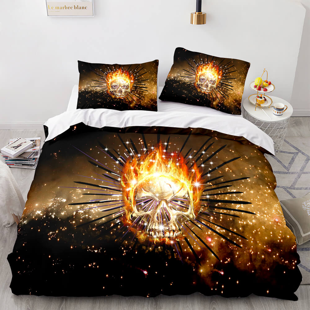 Halloween Horror Skeleton Skull Bedding Sets Quilt Covers Without Filler (Online Order Only)