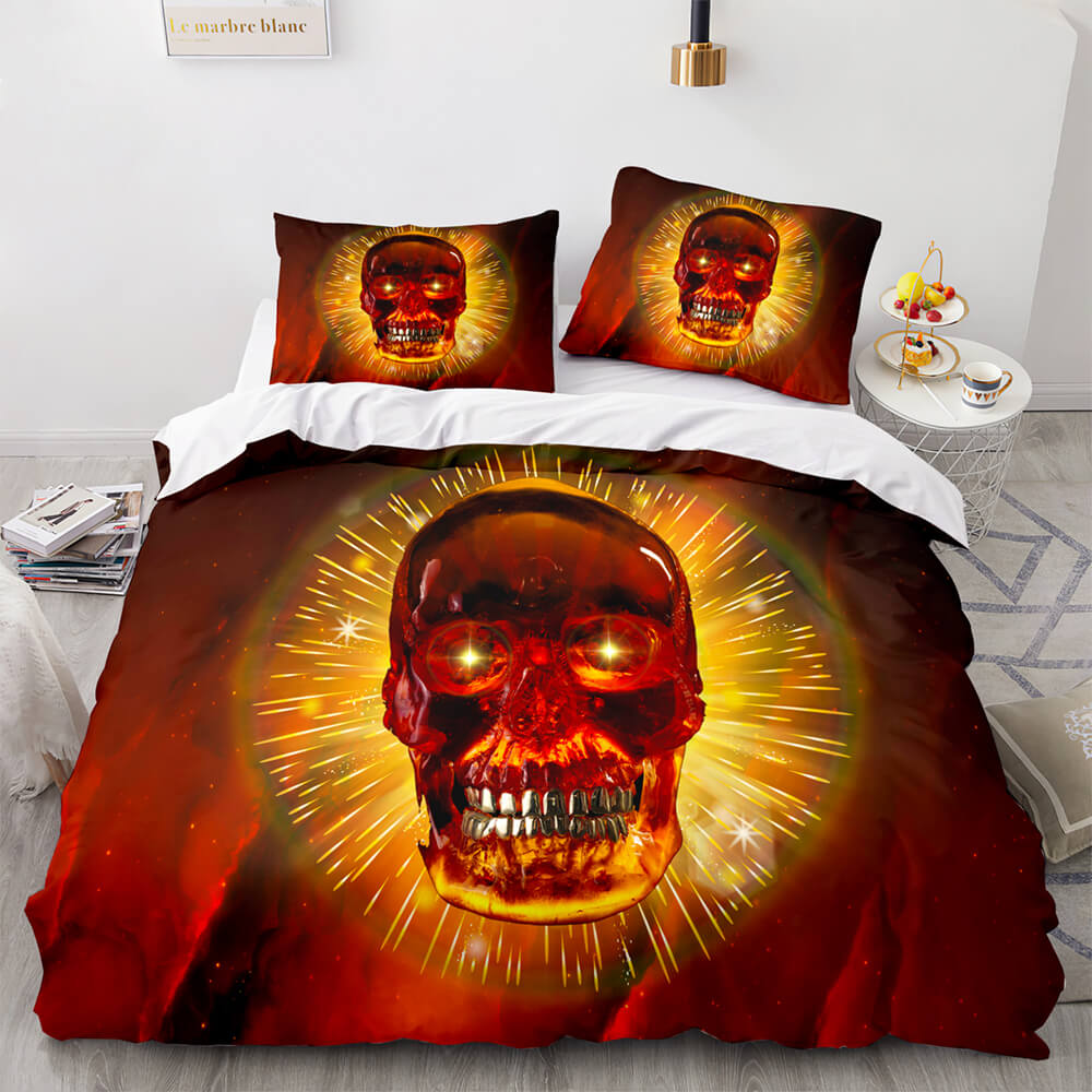 Halloween Horror Skeleton Skull Bedding Sets Quilt Covers Without Filler (Online Order Only)
