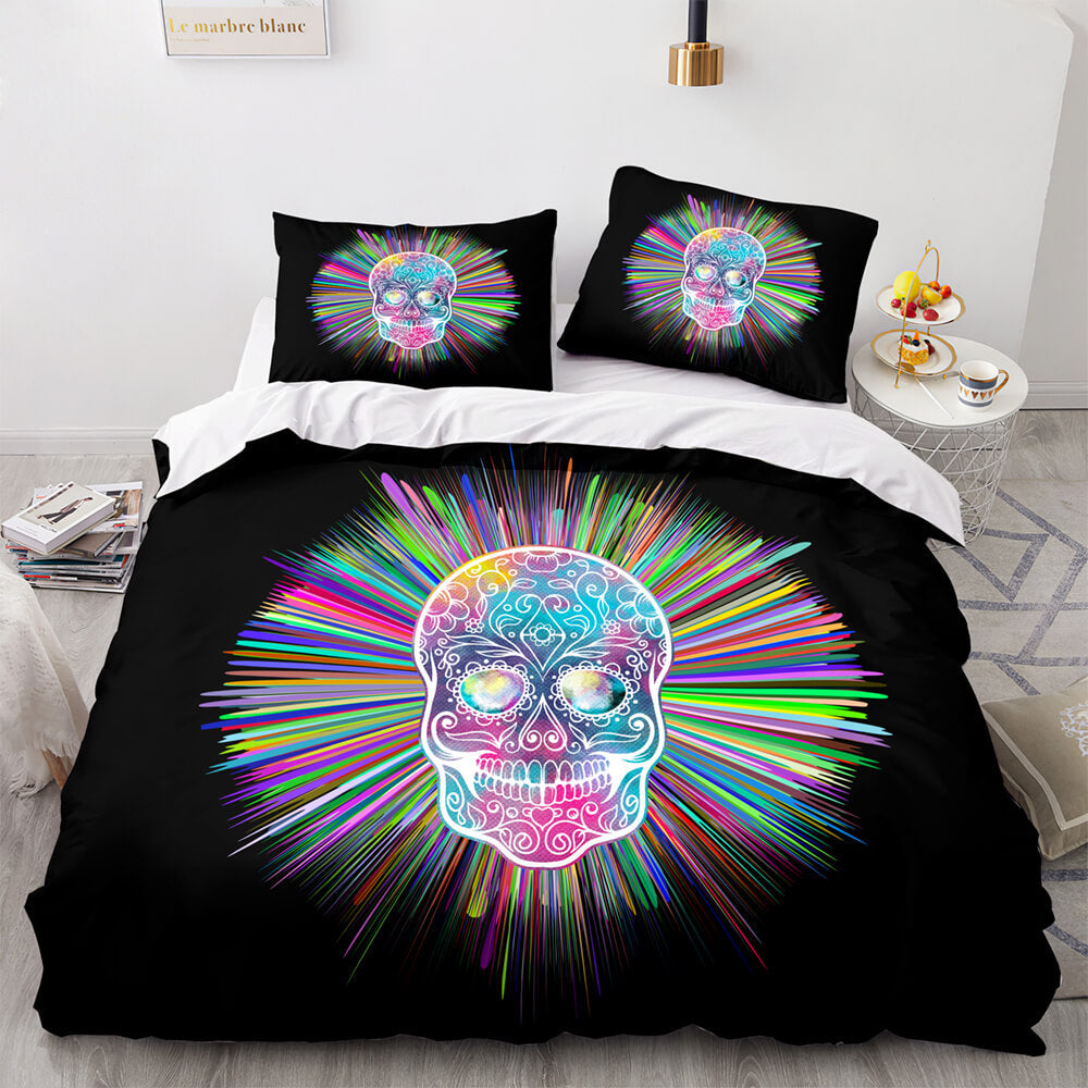 Halloween Horror Skeleton Skull Bedding Sets Quilt Covers Without Filler (Online Order Only)