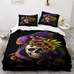 Halloween Horror Skeleton Skull Bedding Sets Quilt Covers Without Filler (Online Order Only)
