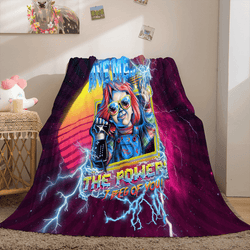 Halloween Horror Theme Flannel Fleece Throw Cosplay Blanket Sets (Online Order Only)