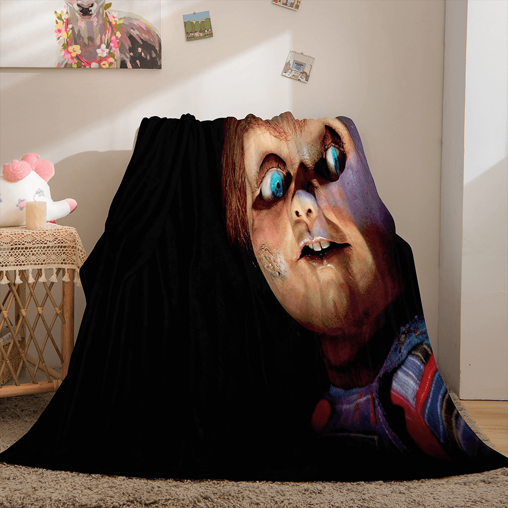 Halloween Horror Theme Flannel Fleece Throw Cosplay Blanket Sets (Online Order Only)