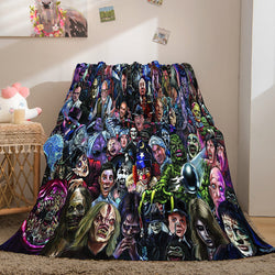 Halloween Horror Theme Flannel Fleece Throw Cosplay Blanket Sets (Online Order Only)