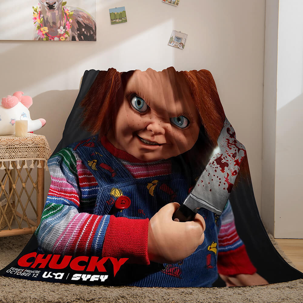 Halloween Horror Theme Flannel Fleece Throw Cosplay Blanket Sets (Online Order Only)