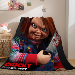 Halloween Horror Theme Flannel Fleece Throw Cosplay Blanket Sets (Online Order Only)