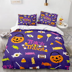 Halloween Pumpkin Cosplay Bedding Set Quilt Cover (Online Order Only)