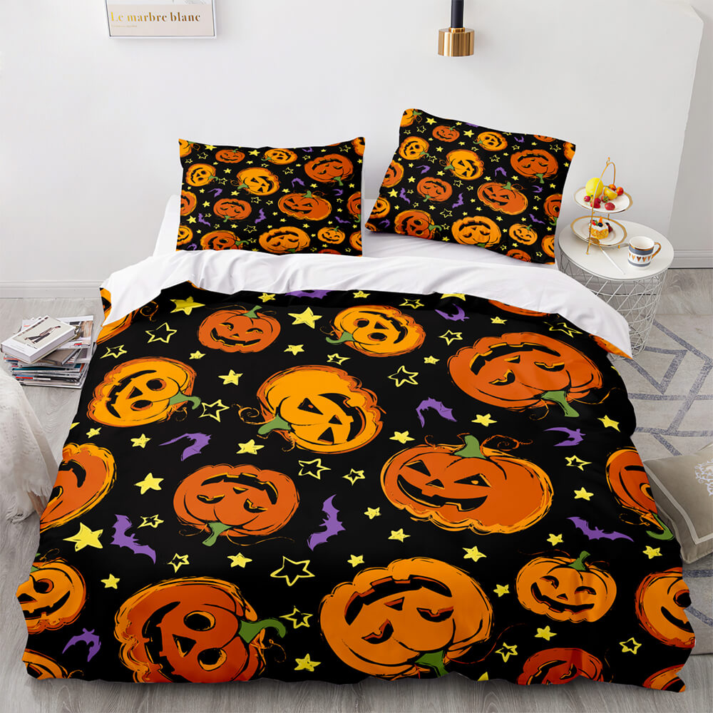 Halloween Pumpkin Cosplay Bedding Set Quilt Cover (Online Order Only)