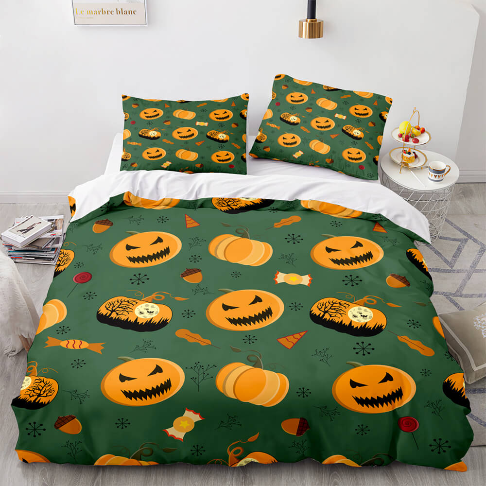 Halloween Pumpkin Cosplay Bedding Set Quilt Cover (Online Order Only)