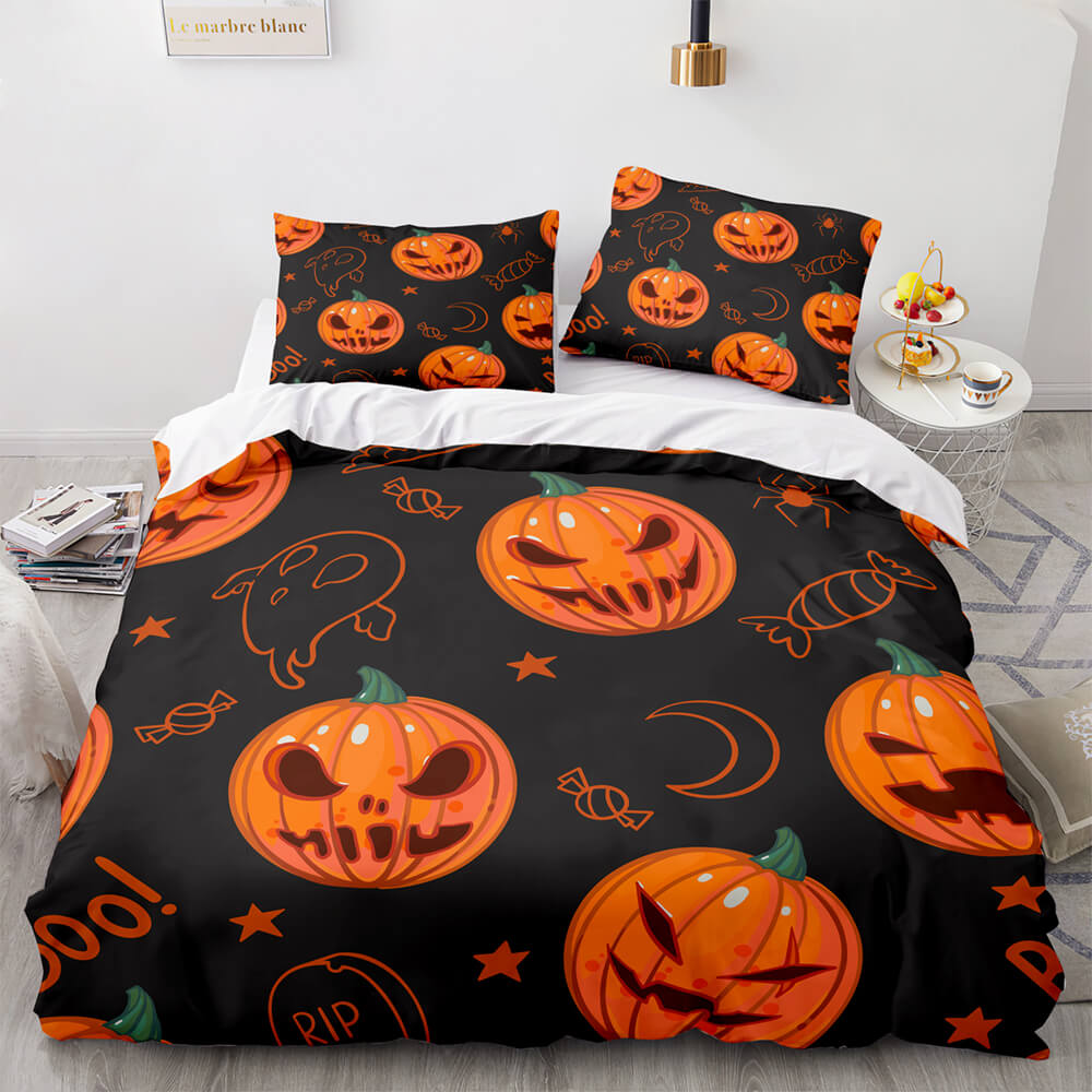 Halloween Pumpkin Cosplay Bedding Set Quilt Cover (Online Order Only)