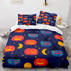 Halloween Pumpkin Cosplay Bedding Set Quilt Cover (Online Order Only)