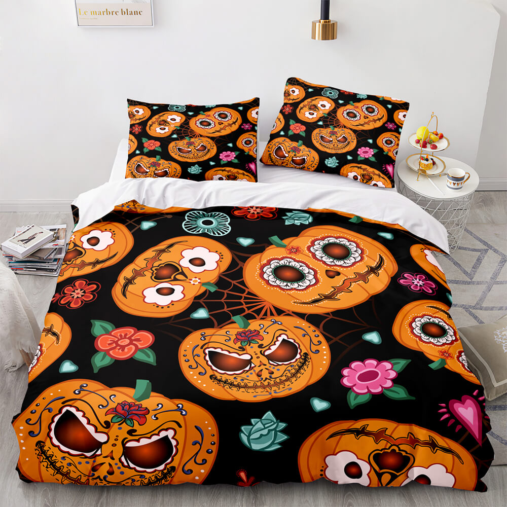 Halloween Pumpkin Cosplay Bedding Set Quilt Cover (Online Order Only)