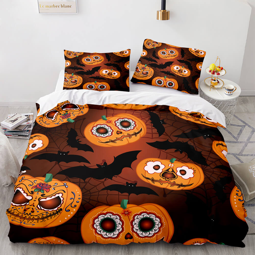 Halloween Pumpkin Cosplay Bedding Set Quilt Cover (Online Order Only)