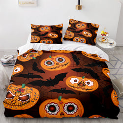Halloween Pumpkin Cosplay Bedding Set Quilt Cover (Online Order Only)