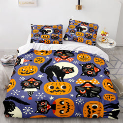 Halloween Pumpkin Cosplay Bedding Set Quilt Cover (Online Order Only)