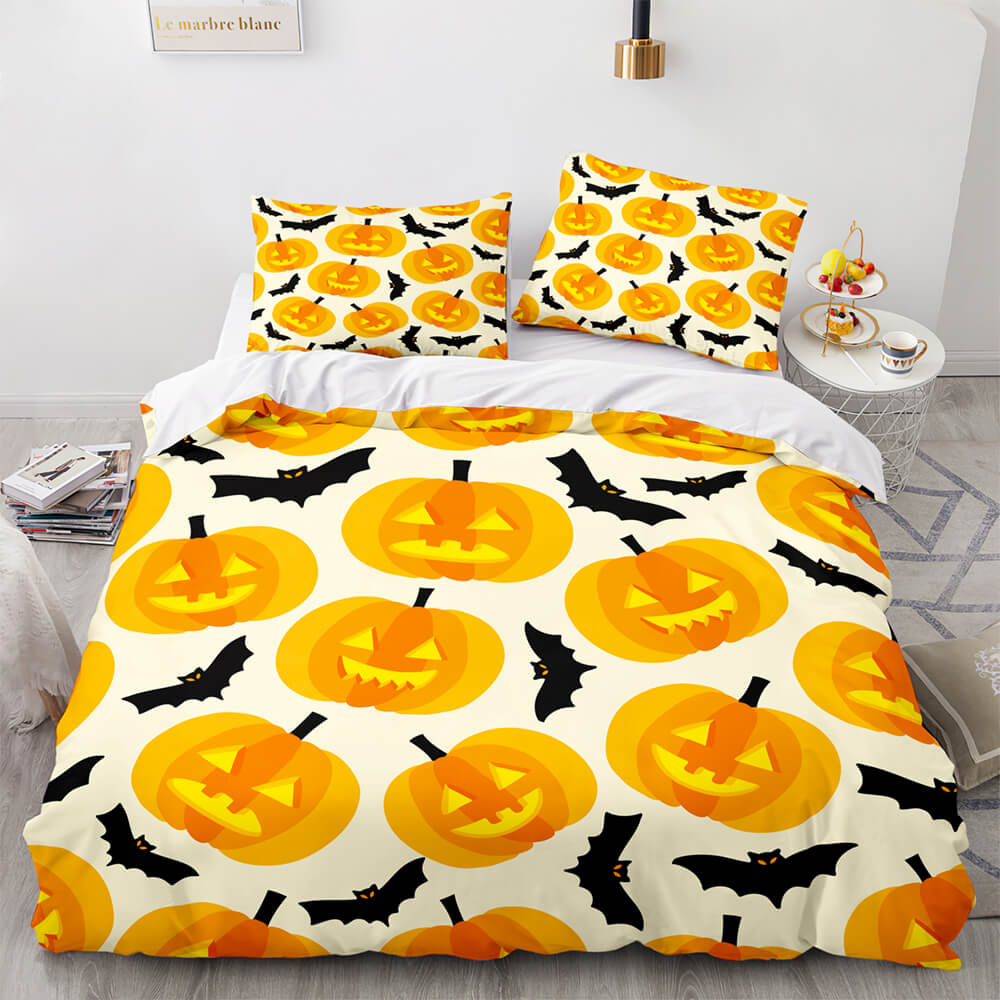Halloween Pumpkin Cosplay Bedding Set Quilt Cover (Online Order Only)