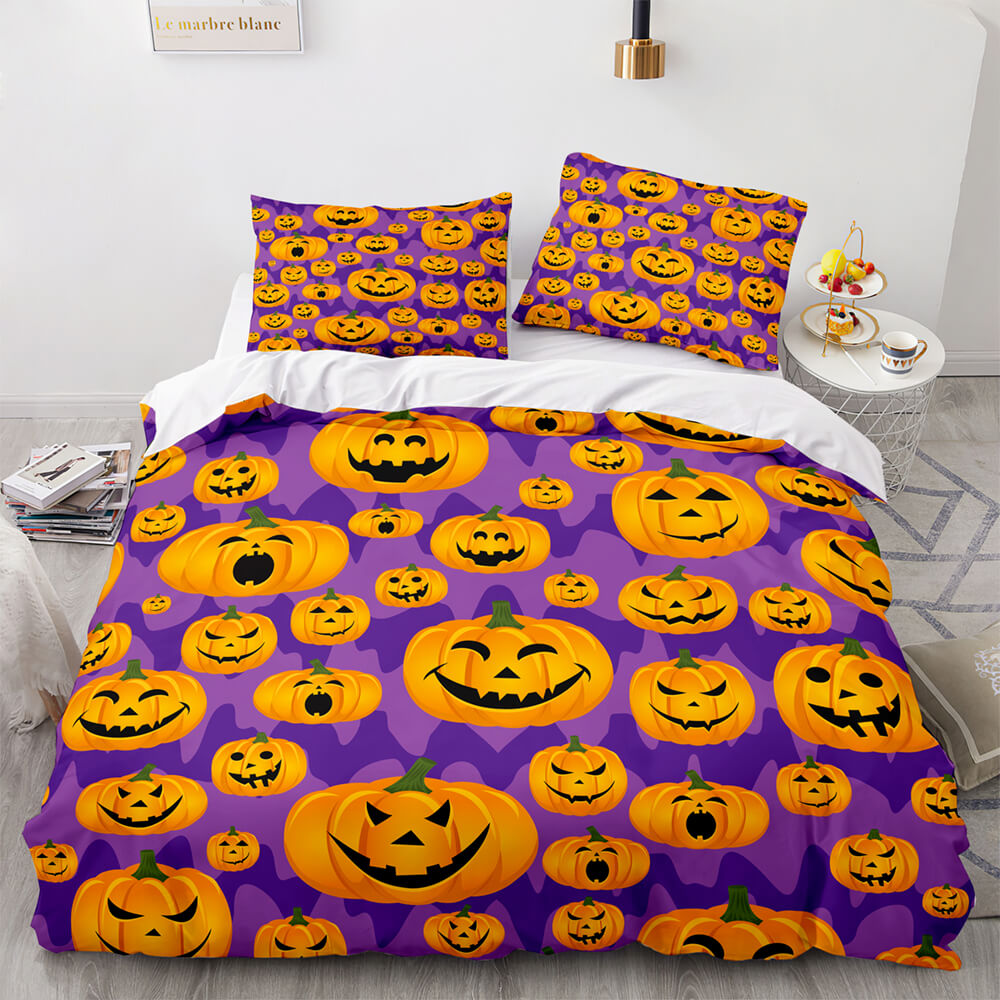 Halloween Pumpkin Cosplay Bedding Set Quilt Cover (Online Order Only)