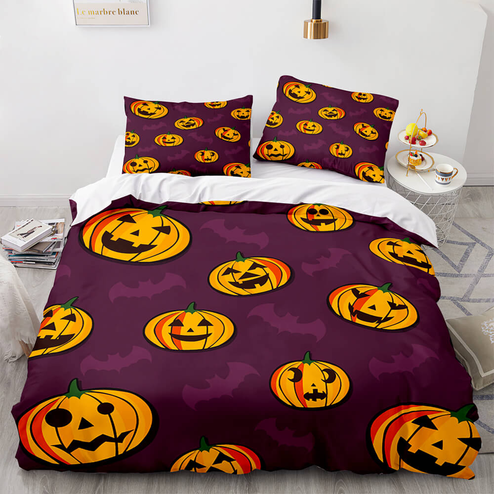 Halloween Pumpkin Cosplay Bedding Set Quilt Cover (Online Order Only)