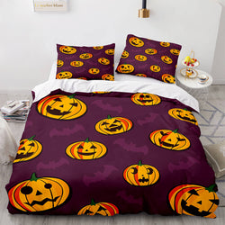 Halloween Pumpkin Cosplay Bedding Set Quilt Cover (Online Order Only)