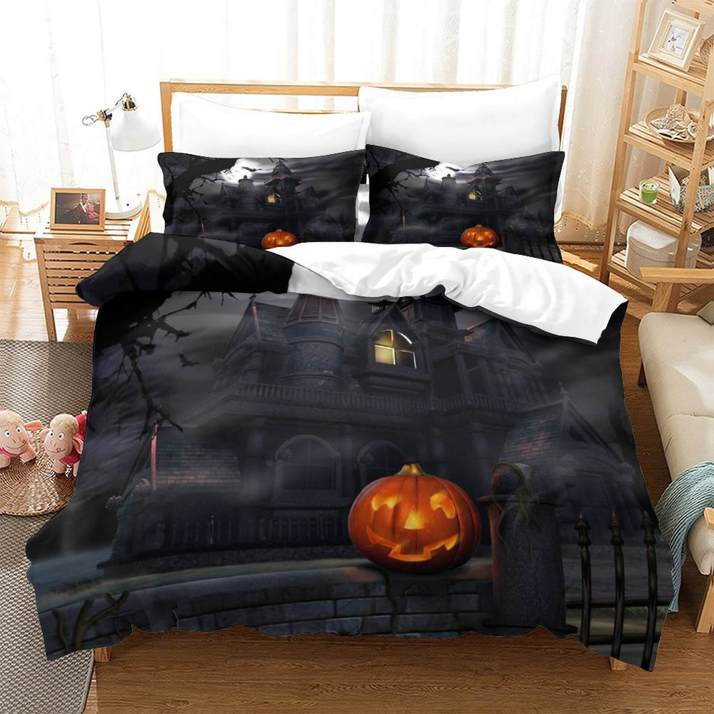 Halloween Pumpkin Decor Bedding Set Quilt Cover Without Filler (Online Order Only)