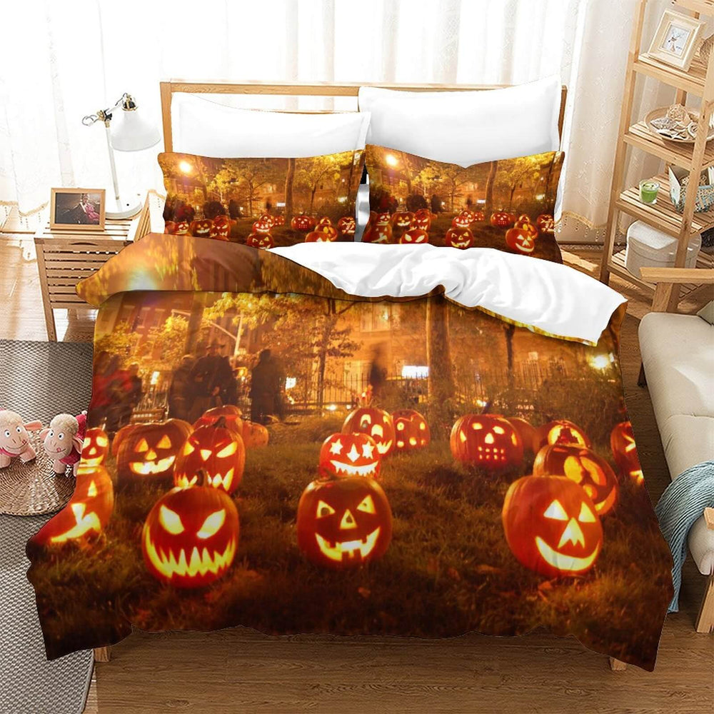 Halloween Pumpkin Decor Bedding Set Quilt Cover Without Filler (Online Order Only)