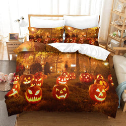 Halloween Pumpkin Decor Bedding Set Quilt Cover Without Filler (Online Order Only)