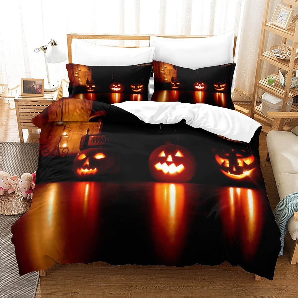 Halloween Pumpkin Decor Bedding Set Quilt Cover Without Filler (Online Order Only)