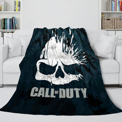 Halloween Skeleton Skull Flannel Blanket Throw Blanket (Online Order Only)