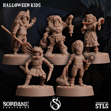 3D Printed Sordane Publishing Halloween Kids 28 32mm D&D (Online Only)