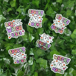 Halloween Ghost with Quote Stickers (ONLINE ORDER ONLY)
