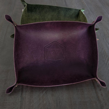 Hand Made Italian Purple Pueblo Leather DND Dice Tray (ONLINE ORDER ONLY)