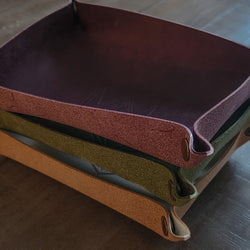 Hand Made Italian Purple Pueblo Leather DND Dice Tray (ONLINE ORDER ONLY)