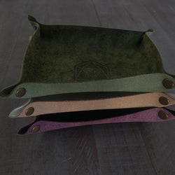 Hand Made Italian Purple Pueblo Leather DND Dice Tray (ONLINE ORDER ONLY)