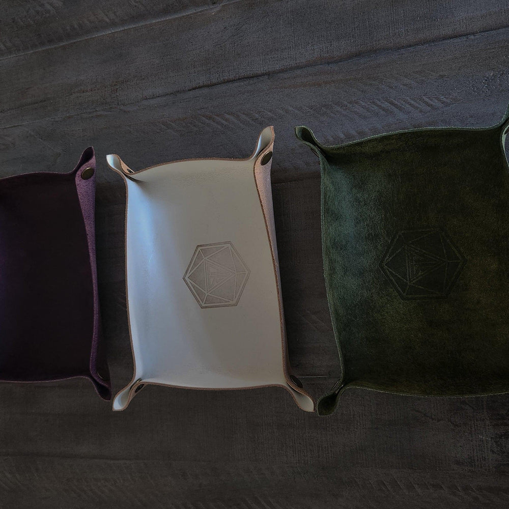 Hand Made Italian Purple Pueblo Leather DND Dice Tray (ONLINE ORDER ONLY)
