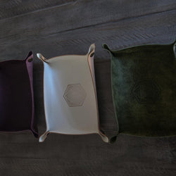 Hand Made Italian Purple Pueblo Leather DND Dice Tray (ONLINE ORDER ONLY)