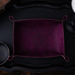 Hand Made Italian Purple Pueblo Leather DND Dice Tray (ONLINE ORDER ONLY)