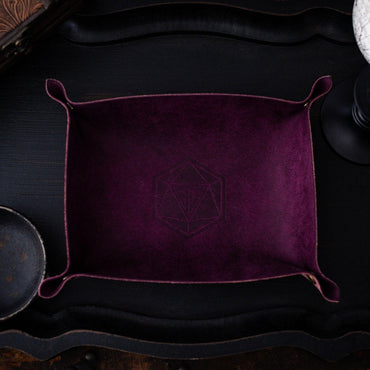 Hand Made Italian Purple Pueblo Leather DND Dice Tray (ONLINE ORDER ONLY)
