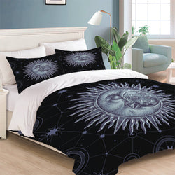 Hand Drawn Sun Face Bedding Sets Quilt Cover Without Filler (Online Order Only)