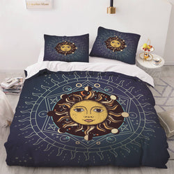 Hand Drawn Sun Face Bedding Sets Quilt Cover Without Filler (Online Order Only)