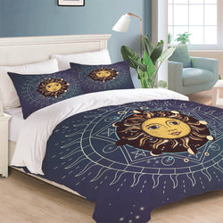 Hand Drawn Sun Face Bedding Sets Quilt Cover Without Filler (Online Order Only)
