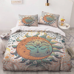 Hand Drawn Sun Face Bedding Sets Quilt Cover Without Filler (Online Order Only)