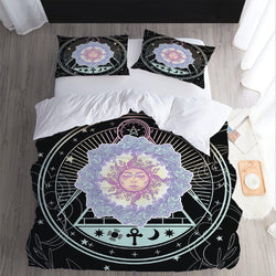 Hand Drawn Sun Face Bedding Sets Quilt Cover Without Filler (Online Order Only)