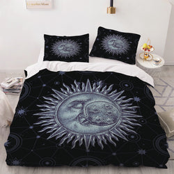 Hand Drawn Sun Face Bedding Sets Quilt Cover Without Filler (Online Order Only)