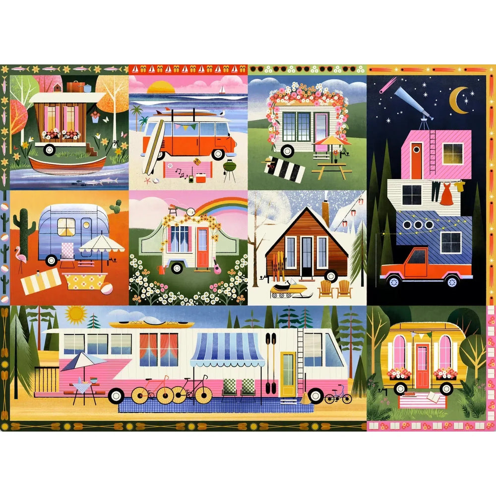 Happy Campers 1000 Piece Jigsaw Puzzle PuzzleFolk (ONLINE ORDER ONLY)