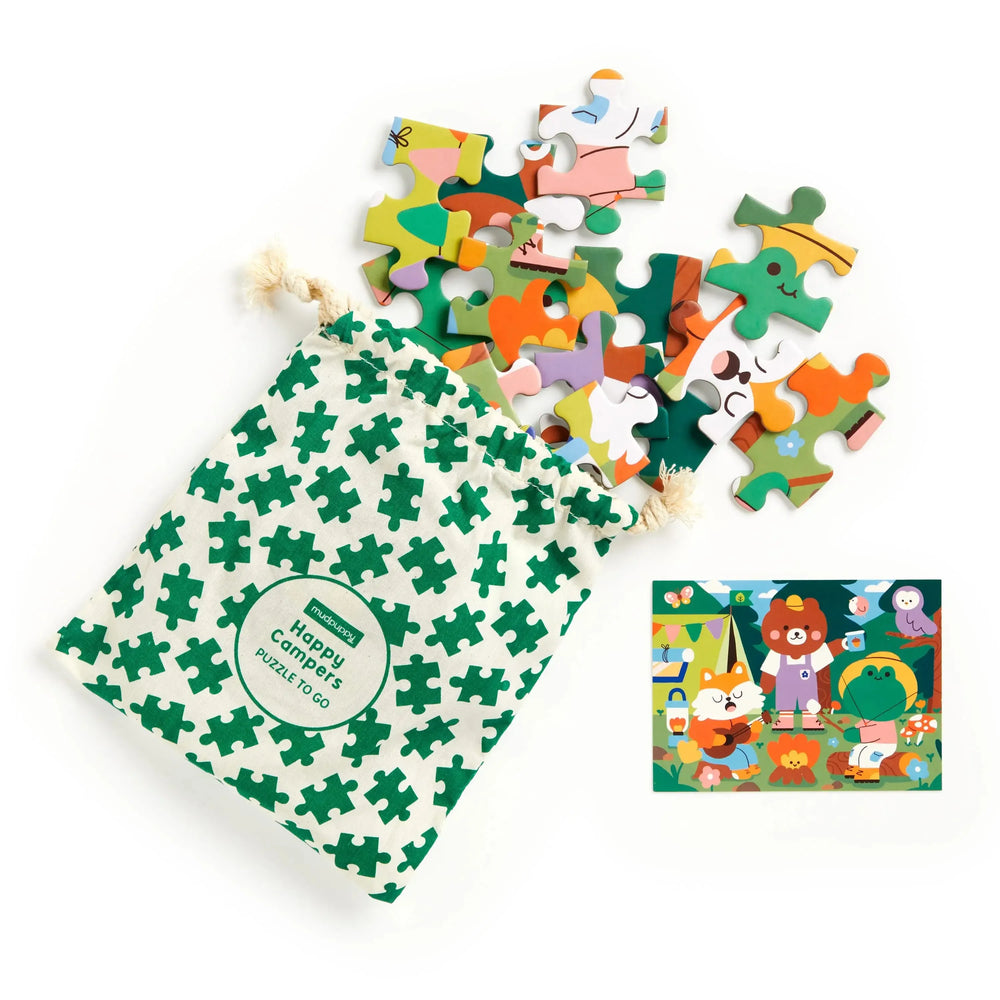 Happy Campers 36 Piece Mini Jigsaw Puzzle Mudpuppy